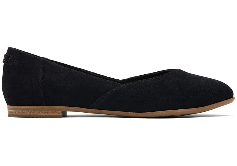 TOMS Damen Jutti Neat Flats - Schwarz