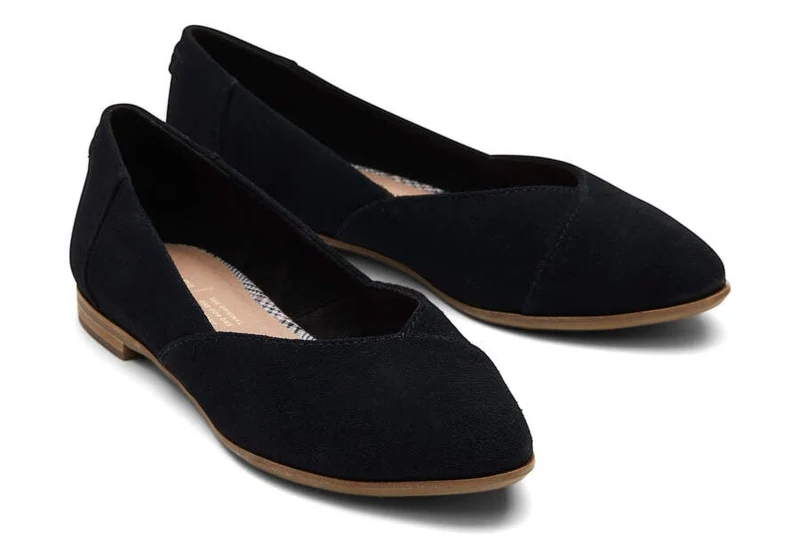 TOMS Damen Jutti Neat Flats - Schwarz