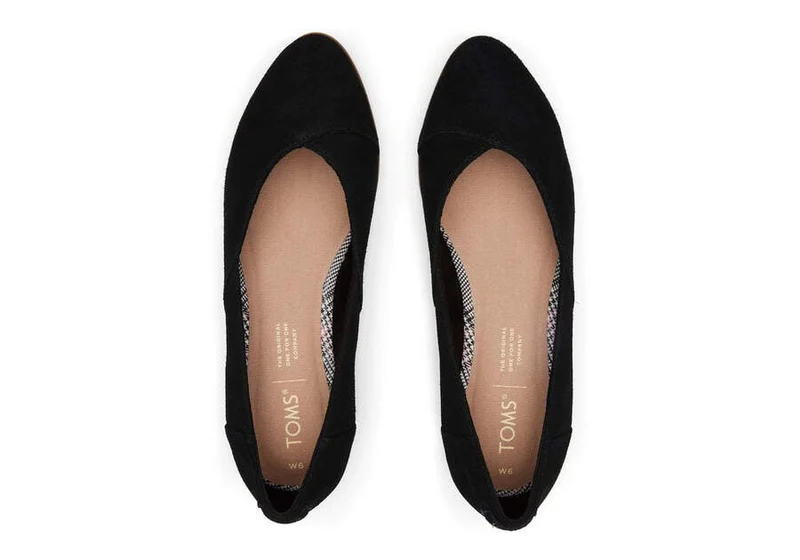 TOMS Damen Jutti Neat Flats - Schwarz