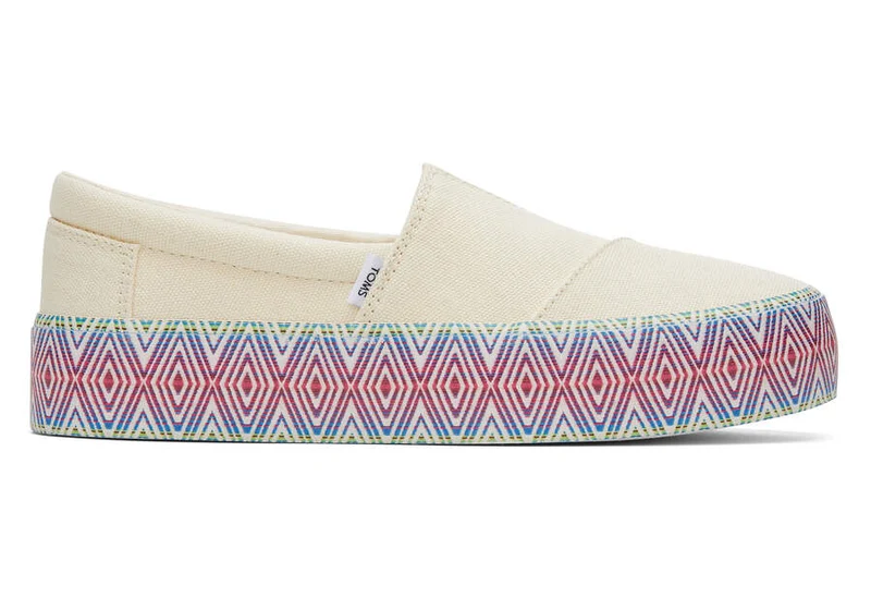 TOMS Damen Fenix ​​Plateau-Espadrille – Naturleinen
