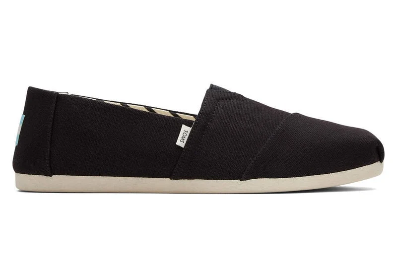 TOMS Alpargata-Espadrille aus recyceltem Baumwollcanvas für Herren – Schwarz