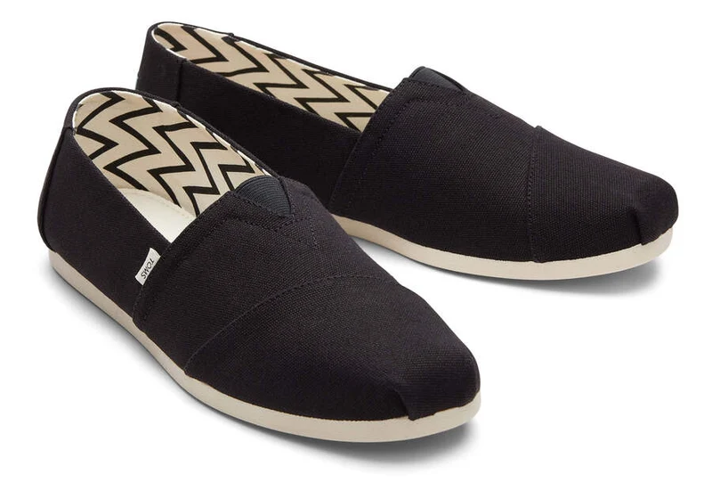 TOMS Alpargata-Espadrille aus recyceltem Baumwollcanvas für Herren – Schwarz