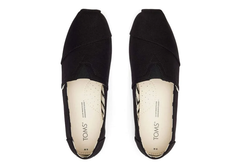TOMS Alpargata-Espadrille aus recyceltem Baumwollcanvas für Herren – Schwarz