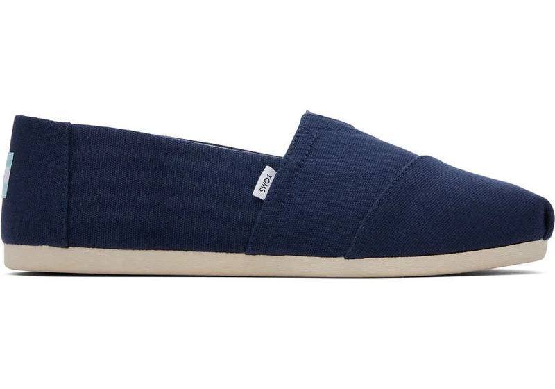 TOMS Alpargata-Espadrille aus recyceltem Baumwollcanvas für Herren – Marineblau