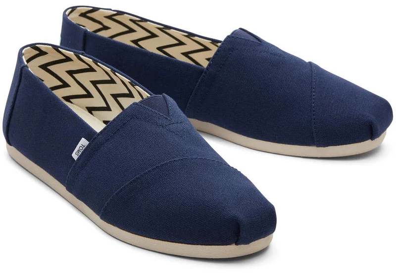 TOMS Alpargata-Espadrille aus recyceltem Baumwollcanvas für Herren – Marineblau