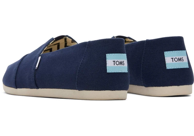 TOMS Alpargata-Espadrille aus recyceltem Baumwollcanvas für Herren – Marineblau