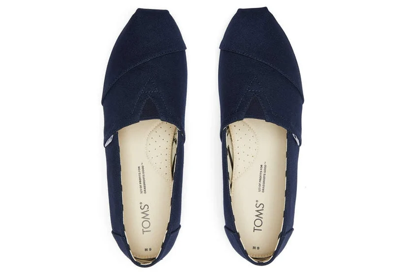 TOMS Alpargata-Espadrille aus recyceltem Baumwollcanvas für Herren – Marineblau