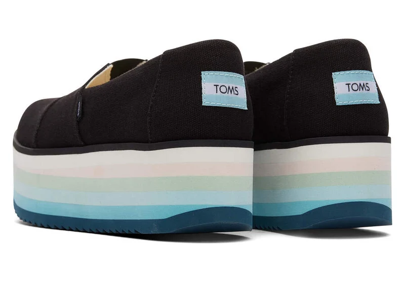 TOMS Alpargata Plateau-Espadrille für Damen – Schwarz