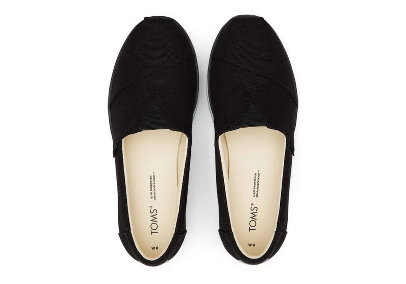 TOMS Alpargata Plateau-Espadrille für Damen – Schwarz