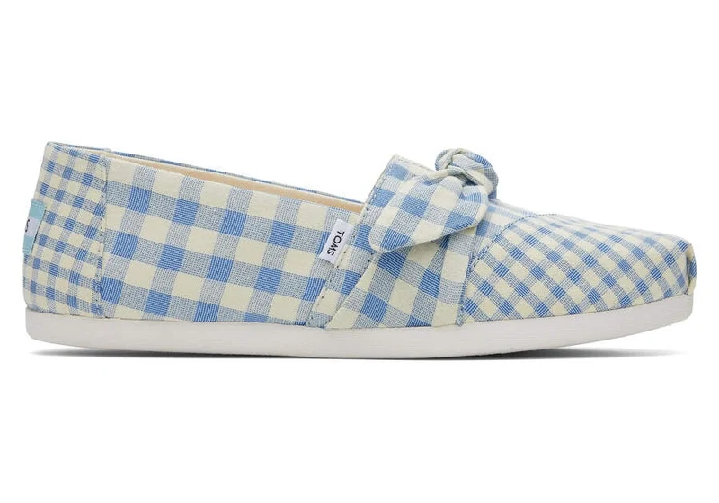 TOMS Alpargata Gingham Espadrille für Damen – Island Blue Gingham