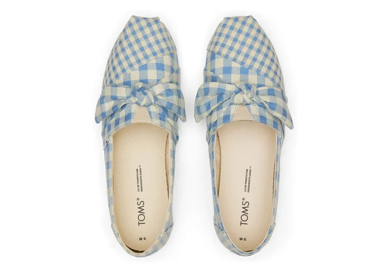 TOMS Alpargata Gingham Espadrille für Damen – Island Blue Gingham