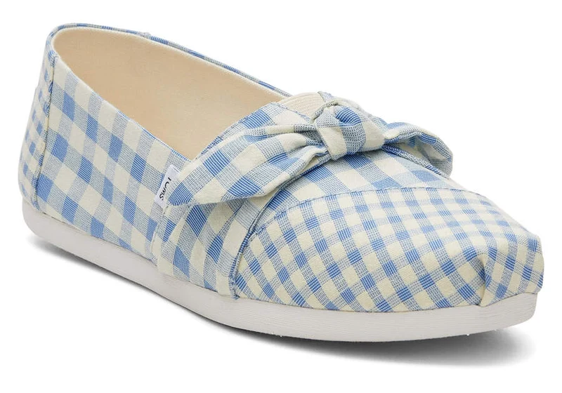 TOMS Alpargata Gingham Espadrille für Damen – Island Blue Gingham