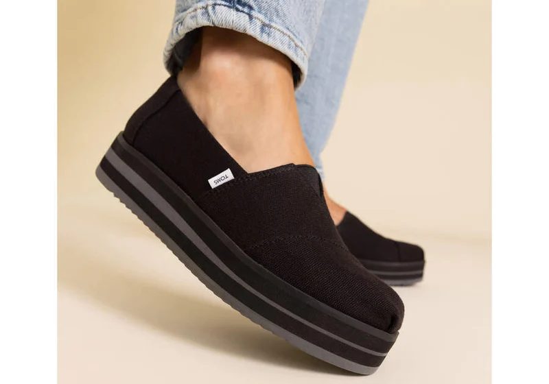 TOMS Damen Alpargata Midform Espadrille – Schwarz