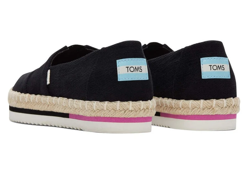 TOMS Alpargata Plateau-Espadrille für Damen – Schwarz