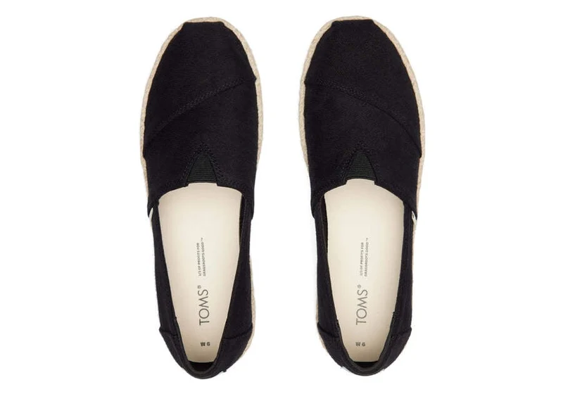TOMS Alpargata Plateau-Espadrille für Damen – Schwarz