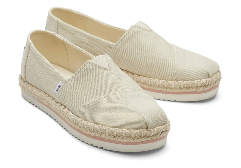 TOMS Alpargata Plateau-Espadrille für Damen – Natur