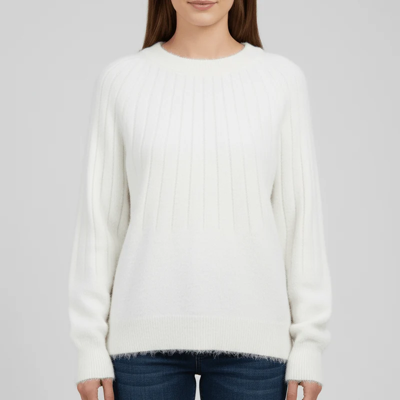 Gerippter Langarm-Pullover - Mayra