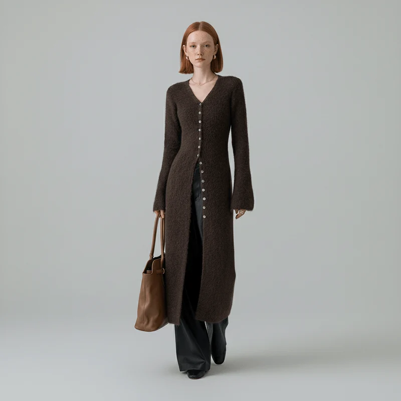 Longline-Cardigan Mit Knopfleiste - Lisann