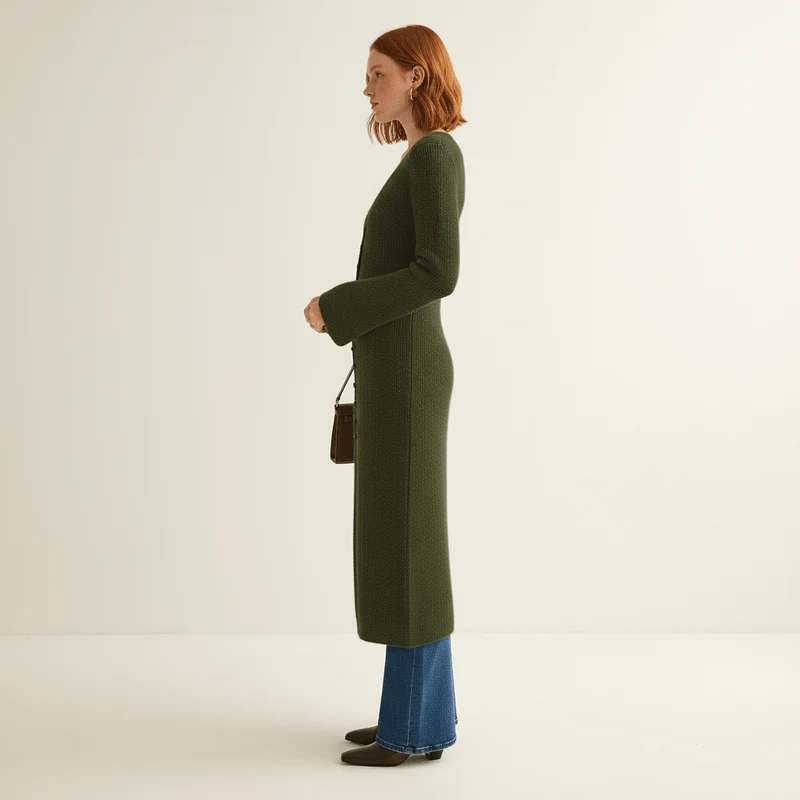 Longline-Cardigan Mit Knopfleiste - Lisann