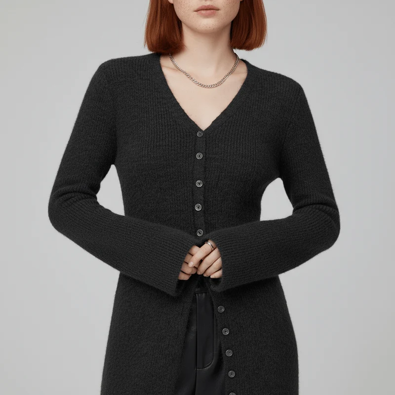 Longline-Cardigan Mit Knopfleiste - Lisann