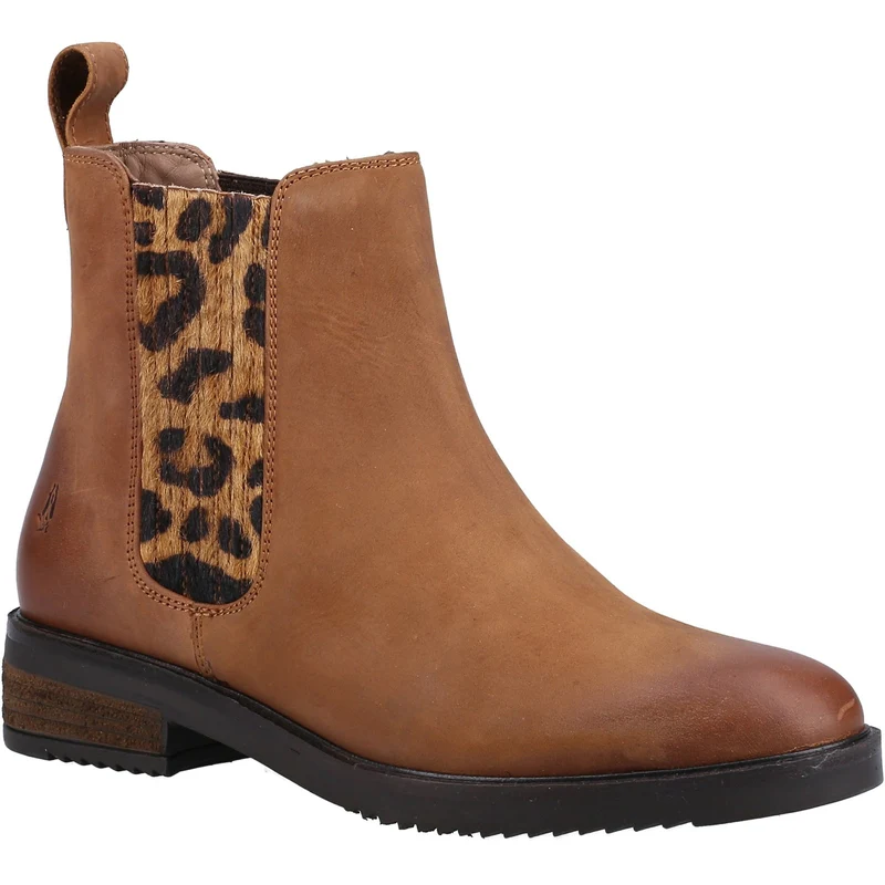 Hush Puppies Damen-Stiefelette Stella aus Leder – Hellbraun