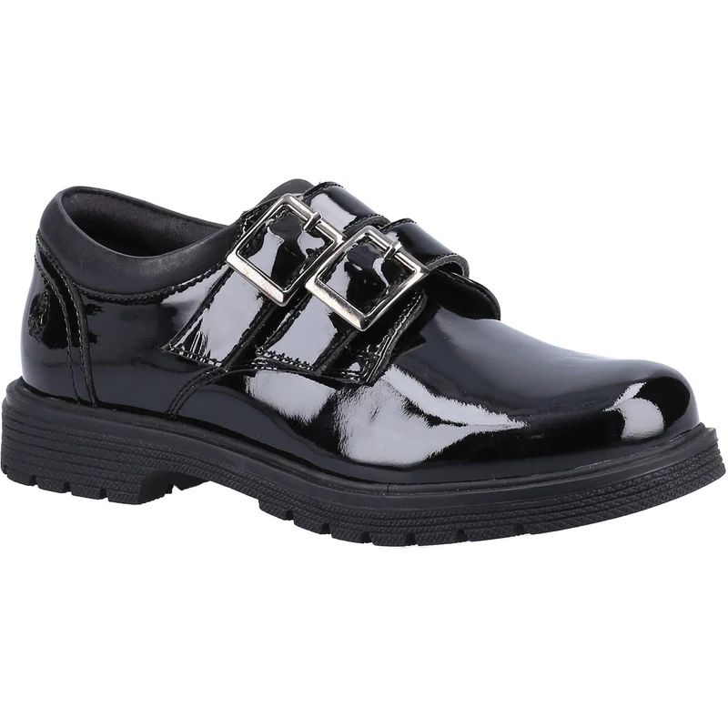 Hush Puppies Sunny Schulschuhe aus Lackleder für Mädchen – Schwarz