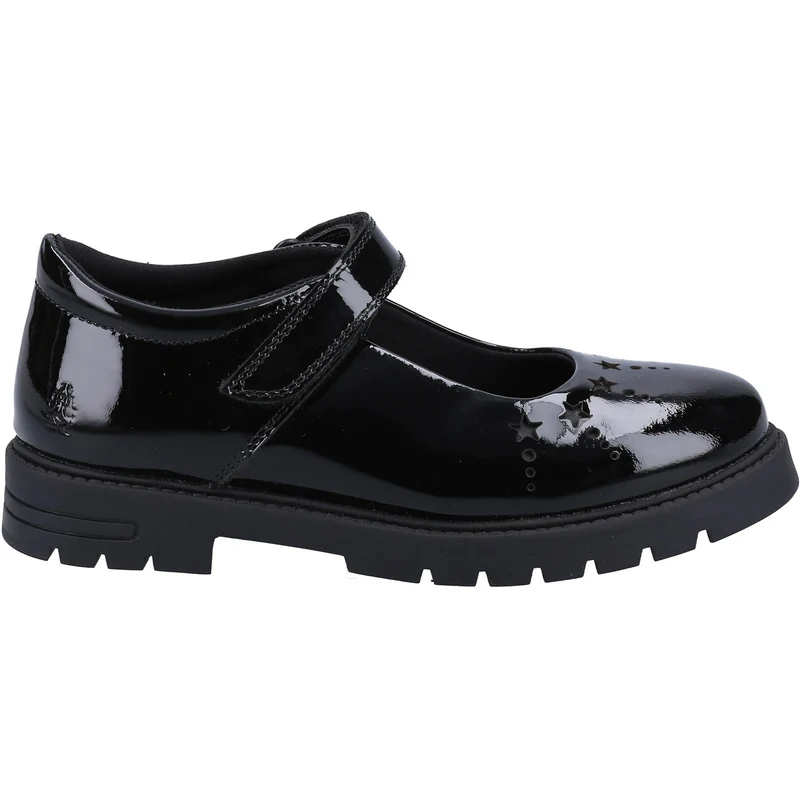 Hush Puppies Mädchen-Sabrina-Schuhe aus Lackleder – Schwarz