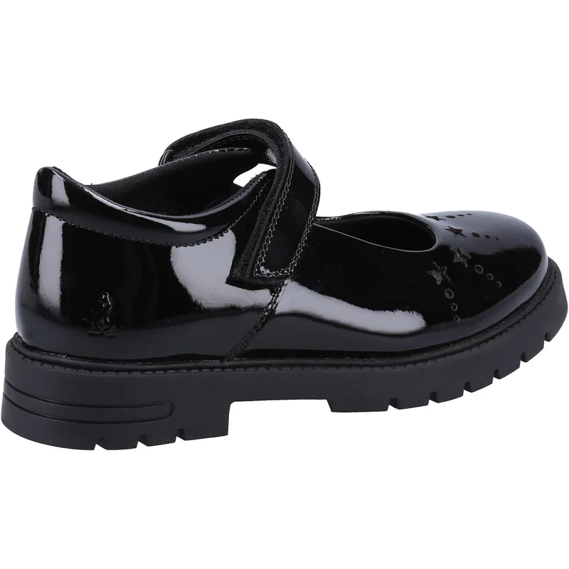 Hush Puppies Mädchen-Sabrina-Schuhe aus Lackleder – Schwarz