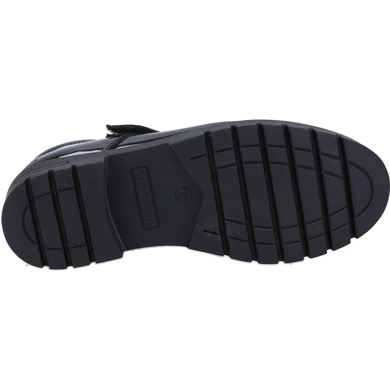 Hush Puppies Mädchen-Sabrina-Schuhe aus Lackleder – Schwarz