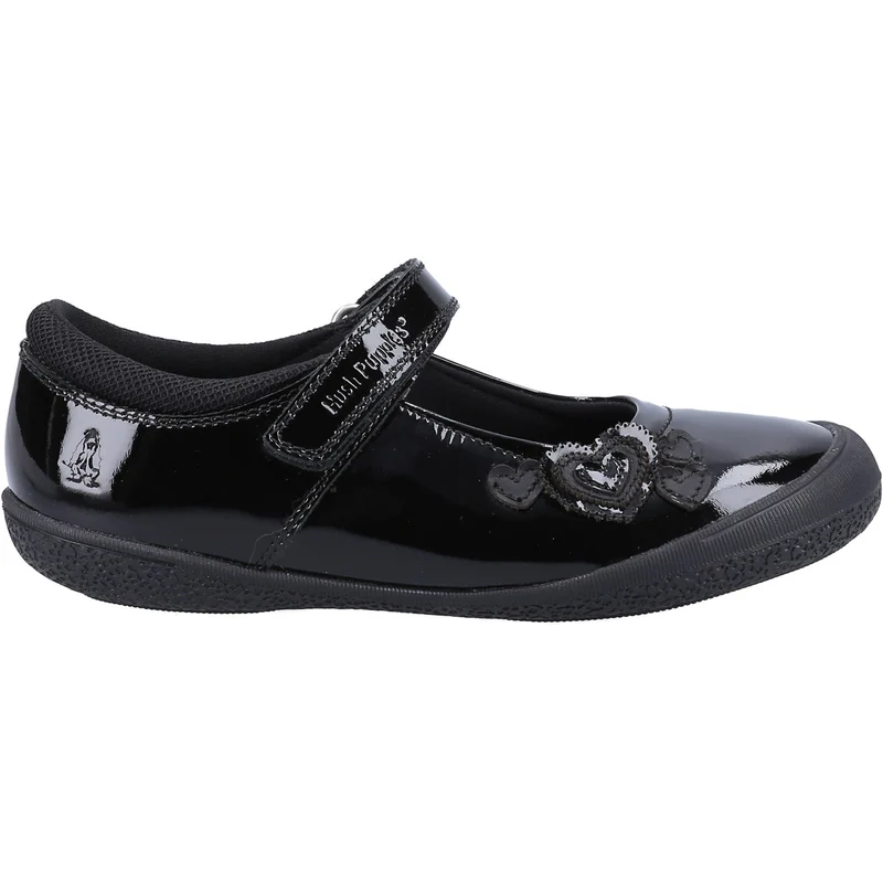 Hush Puppies Rosanna Schulschuhe aus Lackleder für Kleinkinder – Schwarz