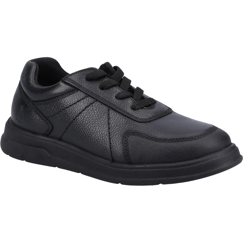 Hush Puppies Robert Leder-Schulschuhe für Jungen – Schwarz