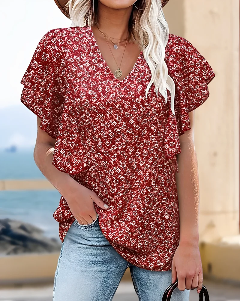 Eleri - Modische Bluse mit V-Ausschnitt