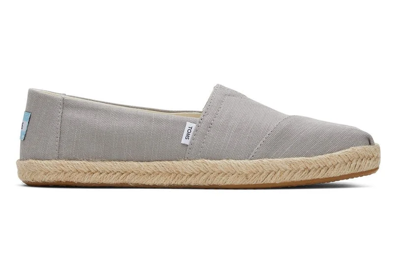 TOMS Alpargata Eco Espadrille aus recycelter Baumwolle für Damen – Drizzle Grey