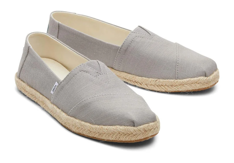 TOMS Alpargata Eco Espadrille aus recycelter Baumwolle für Damen – Drizzle Grey
