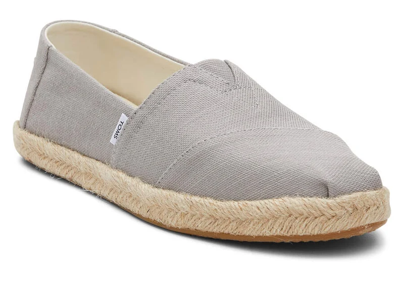 TOMS Alpargata Eco Espadrille aus recycelter Baumwolle für Damen – Drizzle Grey