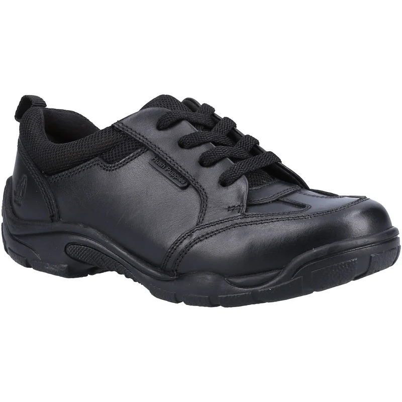 Hush Puppies Jungen Alvin Schulschuhe – Schwarz