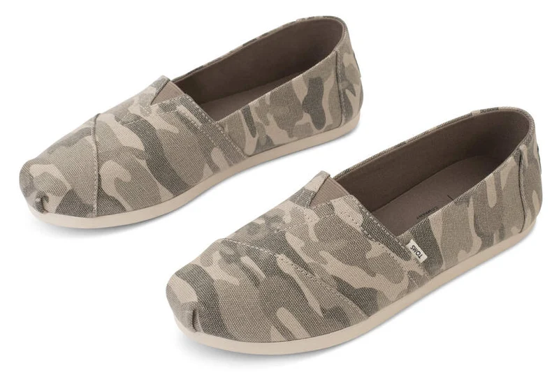 TOMS Camo Alpargata Espadrille für Damen – Taupegrau