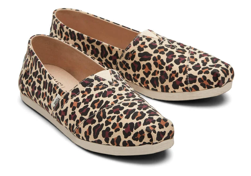 TOMS Alpargata-Espadrille mit Leopardenmuster für Damen – Beige