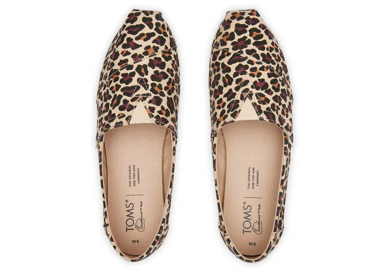 TOMS Alpargata-Espadrille mit Leopardenmuster für Damen – Beige