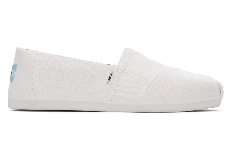 TOMS Alpargata Espadrille aus recycelter Baumwolle für Damen – Weiß