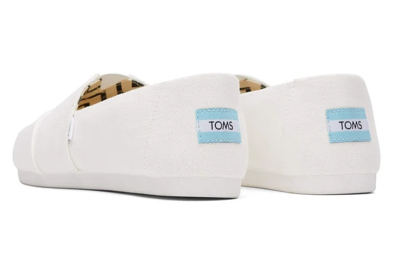 TOMS Alpargata Espadrille aus recycelter Baumwolle für Damen – Weiß