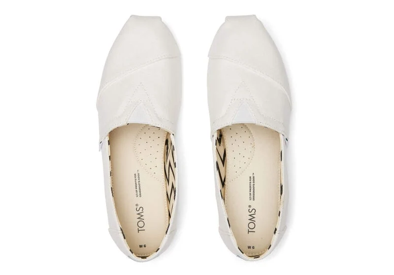 TOMS Alpargata Espadrille aus recycelter Baumwolle für Damen – Weiß
