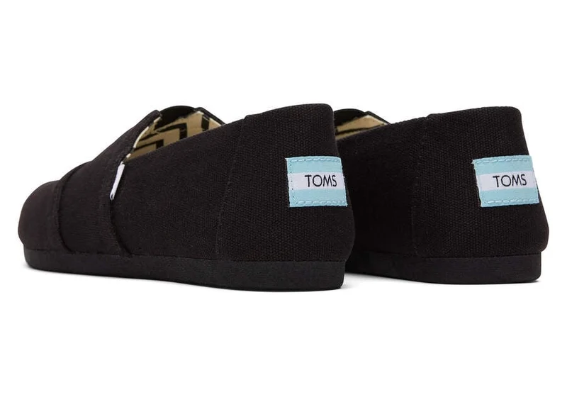 TOMS Alpargata Espadrille aus recycelter Baumwolle für Damen – Schwarz