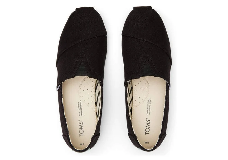 TOMS Alpargata Espadrille aus recycelter Baumwolle für Damen – Schwarz