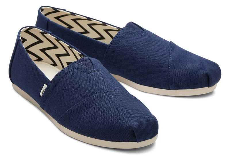 TOMS Alpargata Espadrille aus recycelter Baumwolle für Damen – Marineblau