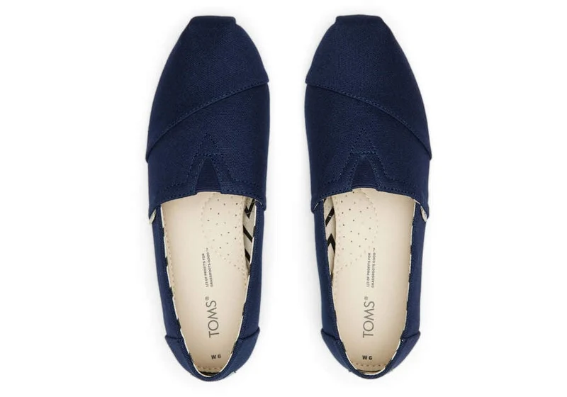 TOMS Alpargata Espadrille aus recycelter Baumwolle für Damen – Marineblau