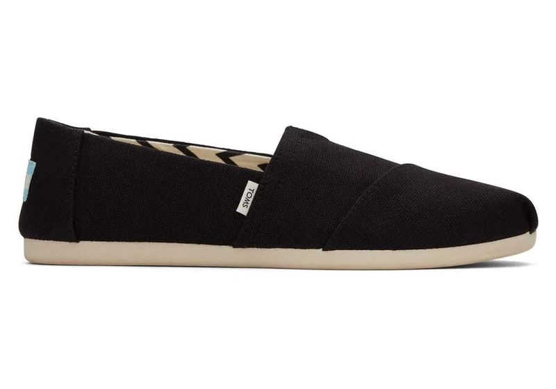 TOMS Alpargata Espadrille aus recycelter Baumwolle für Damen – Schwarz