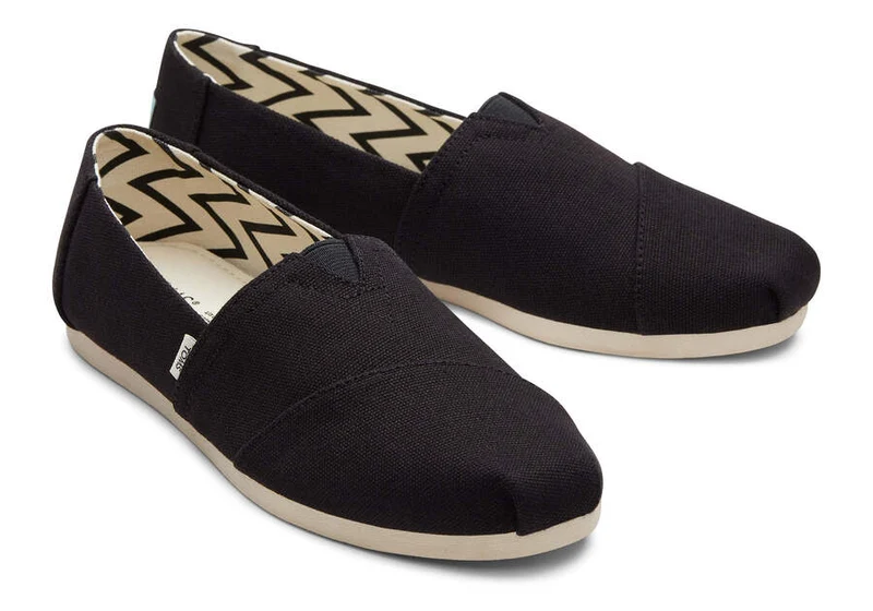 TOMS Alpargata Espadrille aus recycelter Baumwolle für Damen – Schwarz