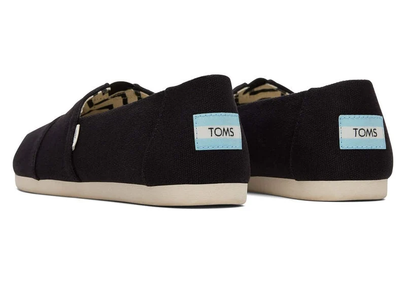 TOMS Alpargata Espadrille aus recycelter Baumwolle für Damen – Schwarz