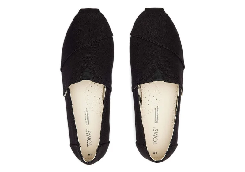 TOMS Alpargata Espadrille aus recycelter Baumwolle für Damen – Schwarz